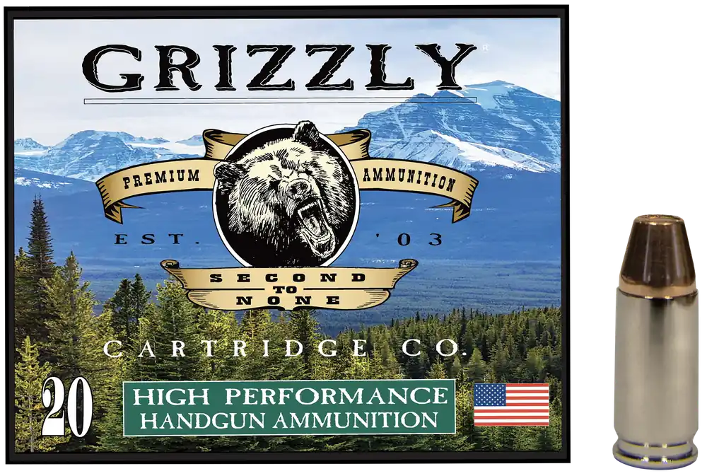 Grizzly Ammo 9mm+P 124gr FMJ Flat Point - 20/Box