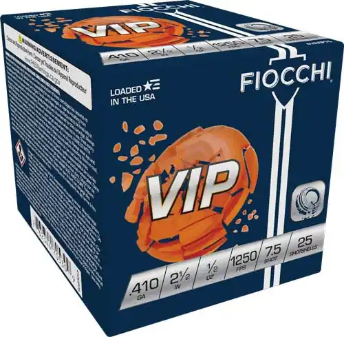 Fiocchi VIP 410 2.5" 1/2oz #7.5 1250FPS 250rd Case