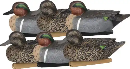 Green Wing Teal 6-Pack Zink Floater Decoys