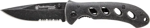Oasis Small Liner Lock Knife with 2.6" Stonewash Blade