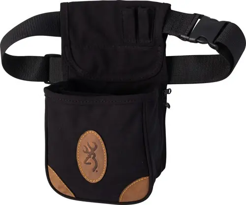 Browning Lona Canvas Shell Pouch with Belt - Black/Brown