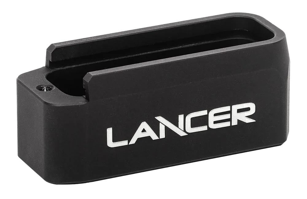 Lancer L5AWM Extended 6-Round Base Pad for Lancer L5 Magazine - Black Aluminum
