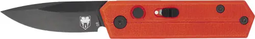 CobraTec Stinger Folder 1.9" Red/Black D2 Blade with SD Button