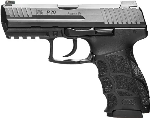 HK P30 V1 9mm Pistol with 3.85" Barrel and Light LEM Trigger, 2x10-Round Magazines, Black Finish