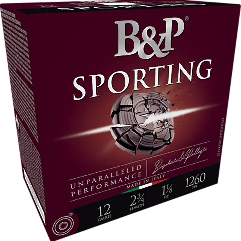 B&P 12 Gauge Sporting Clay Ammunition - 1oz 7.5 Shot, 25 Rounds per Box