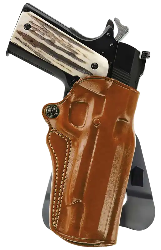 Galco SM2-800 Speed Master 2.0 OWB Tan Leather Paddle Holster for CZ P-10M/Glock 43/43x - Right Handed