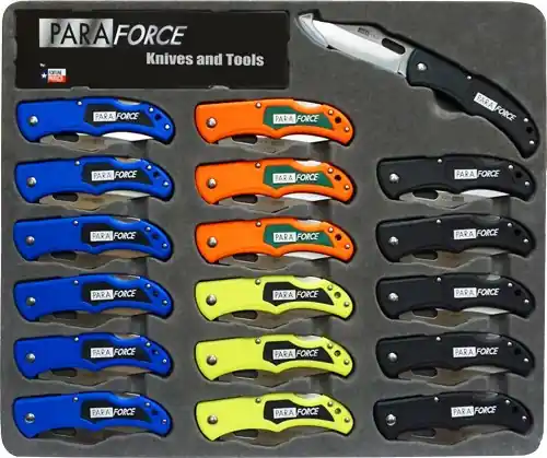 AccuSharp ParaForce Lock Back Knife Set - 18 Knives Display