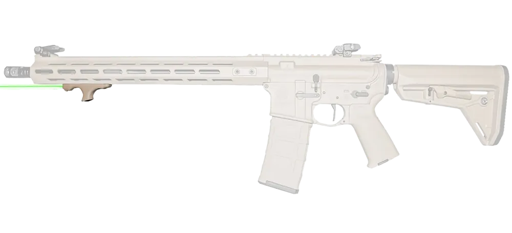 Viridian HS1 AR Hand Stop with Green Laser & Picatinny Rail Adapter - Flat Dark Earth