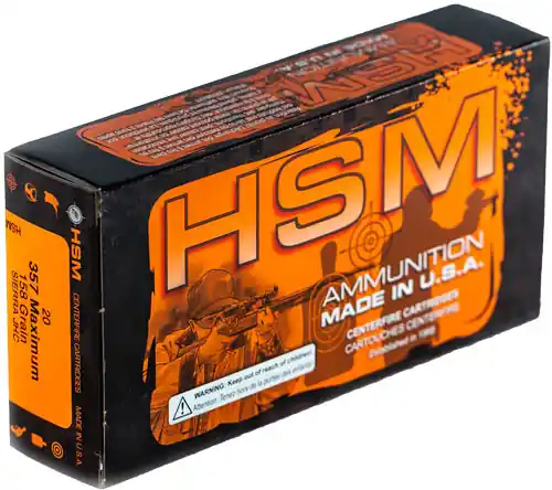 20RD 25BX/CSHSM 357 Maximum 158GR JHP Ammunition