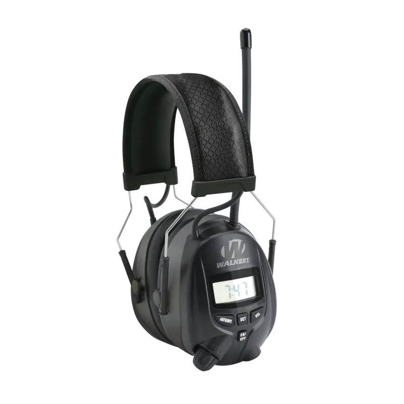 Walker's GWPRDOM AM/FM Digital Hearing Protection, 25 dB, Black