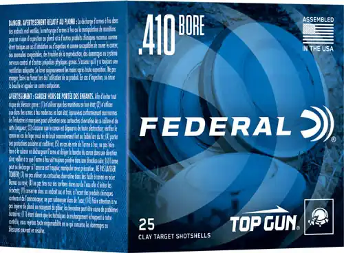 Federal Top Gun .410 Bore 2.5" 1/2oz #9 Shot 1330 FPS - 250 Rounds Case
