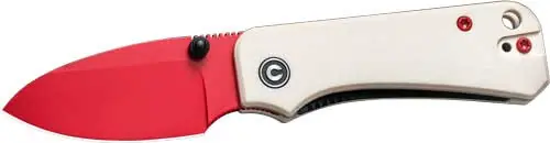 CIVIVI Baby Banter 2.34" Linerlock Knife - Ivory G10/Red Blade