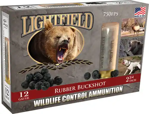 Lightfield 12GA 2.75" Rubber Buckshot, 5 Rounds, 21-Ball, 10 Boxes/Case