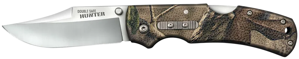 Cold Steel Double Safe Hunter Folding Knife with Camo Handle and Pocket Clip