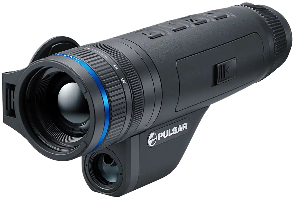 Pulsar PL77512 Telos LRF XQ35 Thermal Handheld - Black, 3-12x35mm, 384x288 Resolution, 17 Microns, 4x Zoom