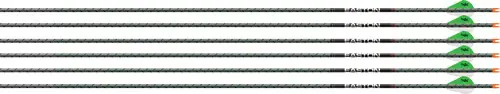 Easton 5mm FMJ Max 400 Arrows - 2" Blazer Half-Out 6 Pack