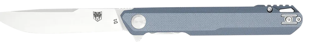 CobraTec Monarch Folding Knife with Satin D2 Blade and Gray G10 Handle