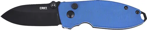 CRKT Squid 2.2" Fine Edge Blue/Black Button Lock D2 Knife