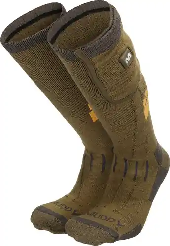 Heated Socks in Brown Clay - Large/X-Large Muddy Nucleus
