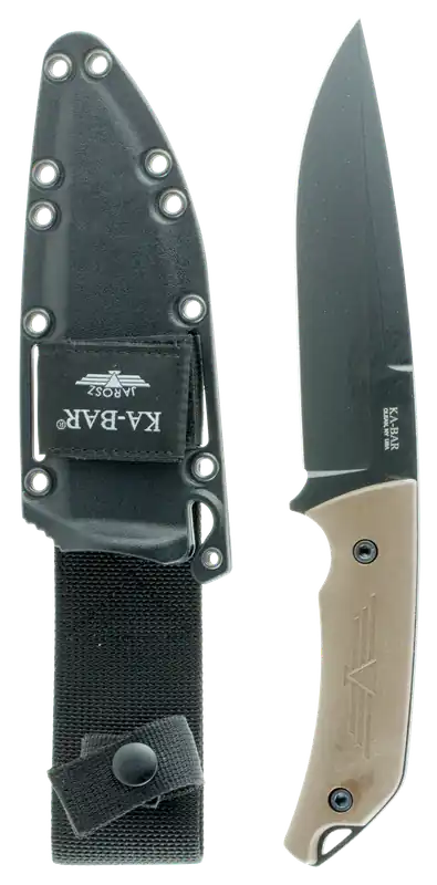Ka-Bar 7503 Jarosz Turok Fixed Blade Knife with Sheath