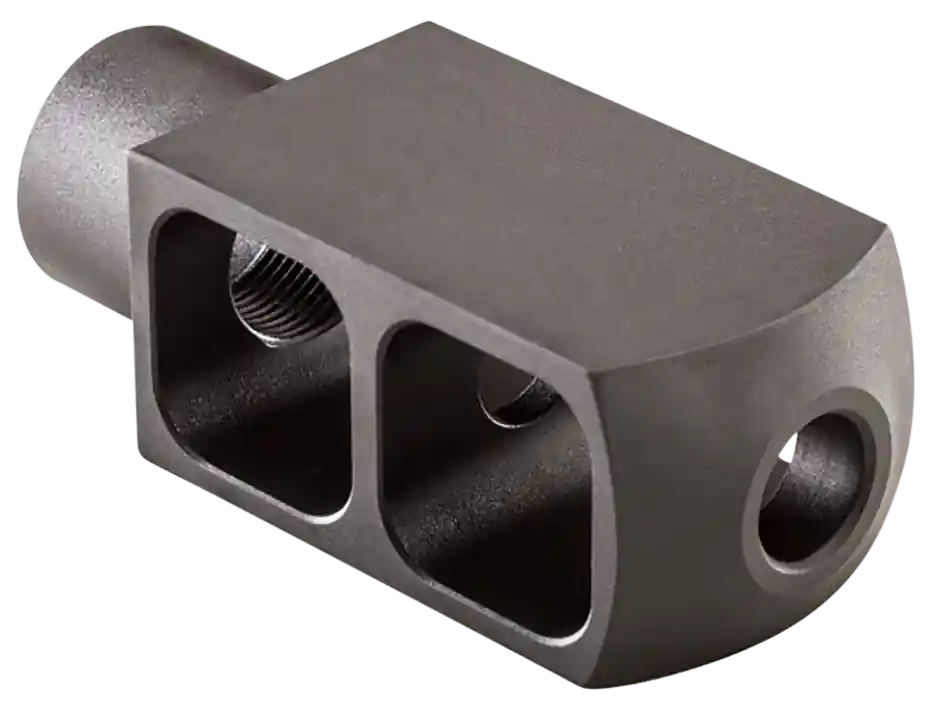 Alexander Arms Muzzle Brake Kit for 50 Beowulf - Black Steel, 49/64-20 tpi Threads, 3.50" OAL, 1.50" Diameter