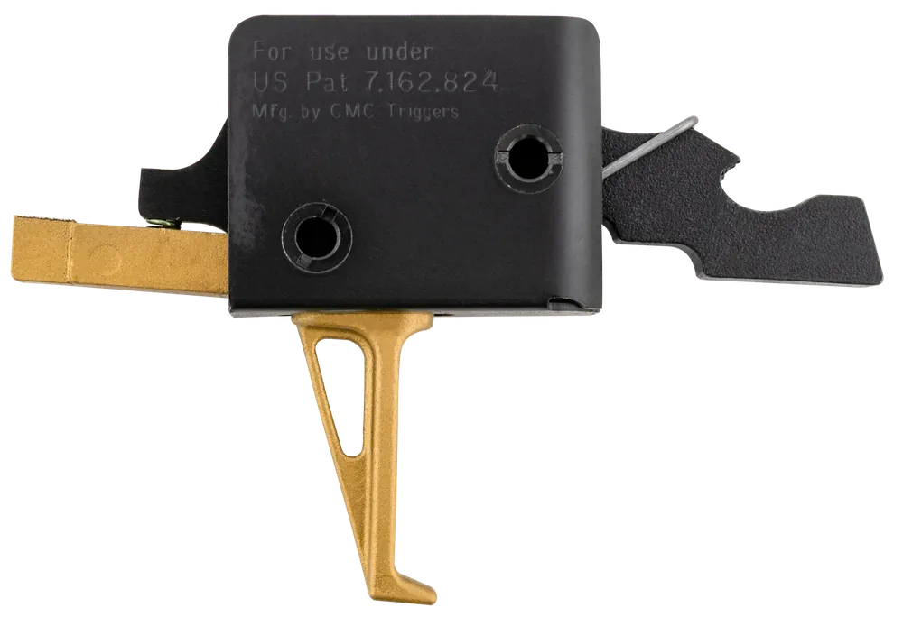 CMC 91503GF Gold Finger Single-Stage Flat Trigger, 3-3.50 lbs Draw Weight, Gold Finish