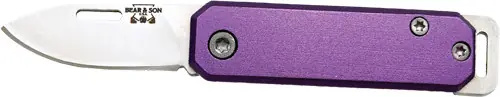 1.5" Purple Aluminum Handle Bear & Son Slip Joint Folding Knife