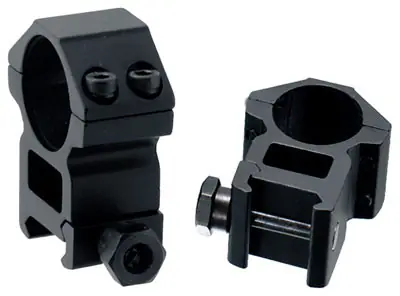 High Profile 30mm Matte Black Picatinny/Weaver UTG Rings