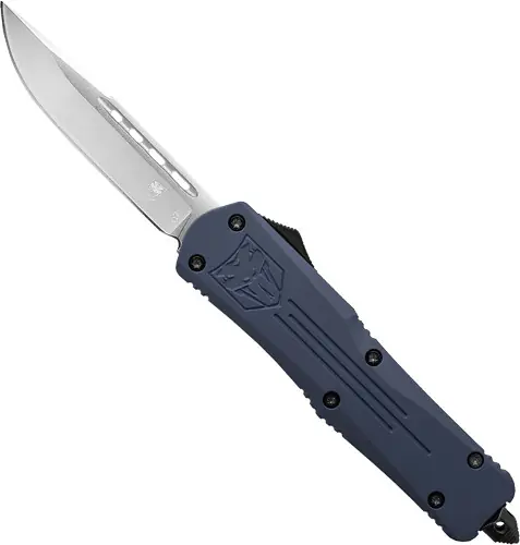 CobraTec Medium FS3 OTF Knife - Blue 3" D2 Drop Point NYPD Edition