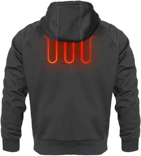 Men's Phase 2.0 Dark Gray Hoodie - Large, Mobile Warming