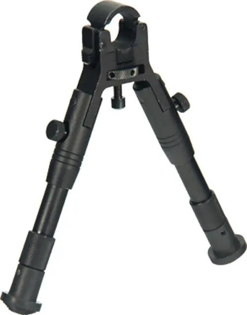 UTG Bipod Clamp with Rubber Foot Pads, Adjustable Height 6.2"-6.7"