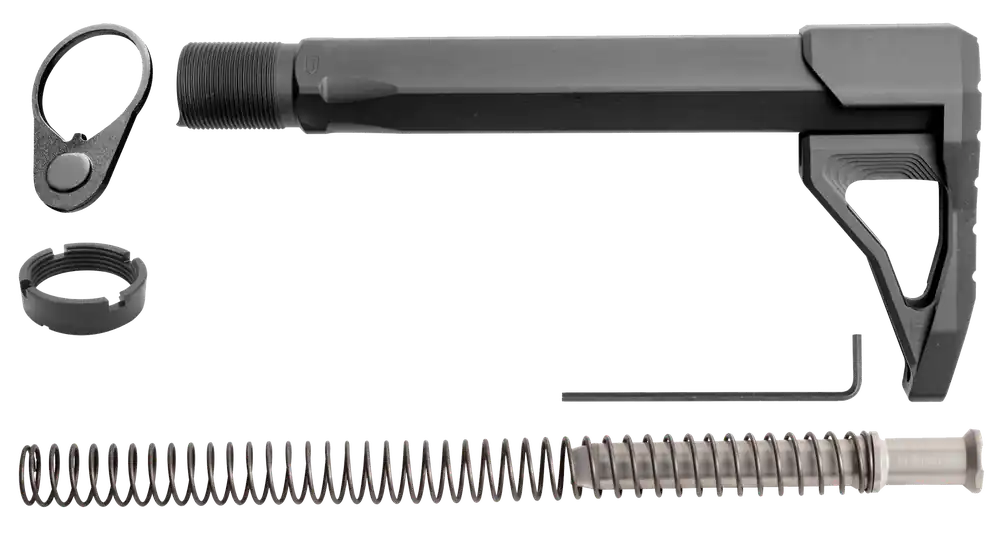Phase 5 RMSA Rifle Mini Stock Assembly for AR15/AR10 - Black Aluminum