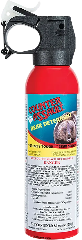 Counter Assault Bear Spray - 32 ft Range, 7 Seconds, 8.10 oz