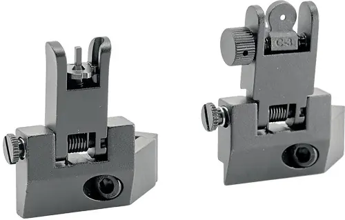 45 Degree Offset Aluminum Black Flip-Up Front/Rear Sight
