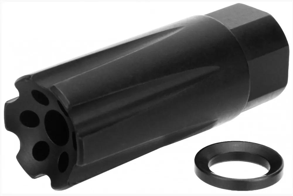 TacFire Linear Compensator for AR-15, Black Nitride Steel, 1/2"-28 Threads, 5.56x45mm