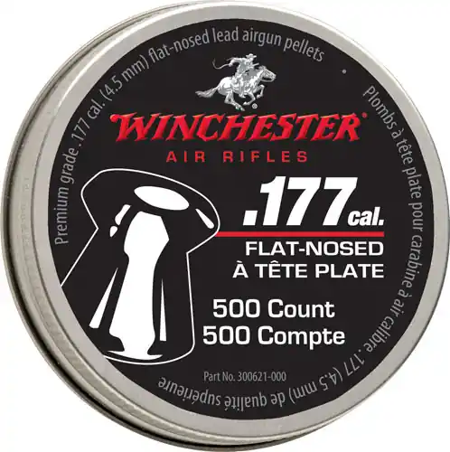Winchester .177 Flat Pellets - 6 Pack Case (500 Count)