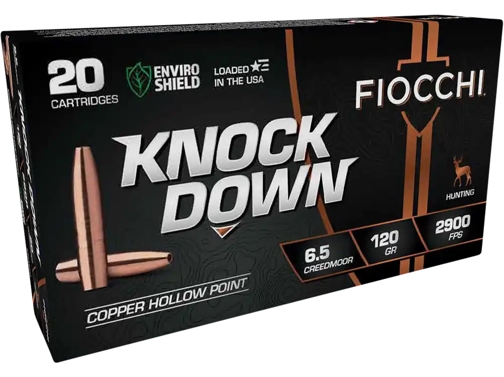 Fiocchi 6.5 Creedmoor 120gr HP Knock Down Enviro Shield - 20/Box, 10/Case