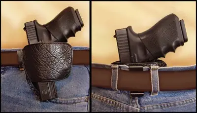 Belt Slide Holster for Small & Medium Autos - IWB/OWB, Black