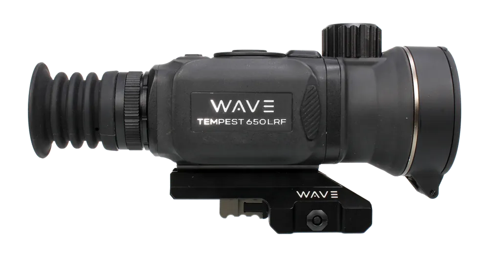 Wave WTS205 Tempest 650 LRF Thermal Scope with 3x50mm Lens, 640x512 Resolution, 12 Micron Sensor, 50 Hz, 12x Digital Zoom