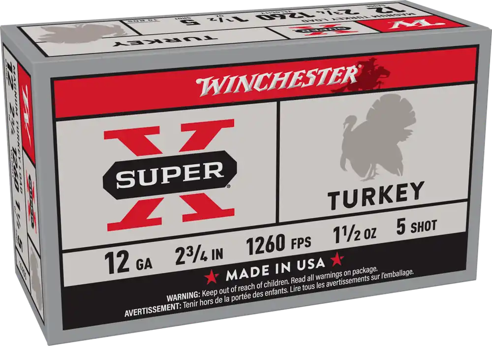 Winchester Super X Magnum Turkey 12 Gauge Ammo - 2.75" 1.5oz Copper Plated 5 Shot