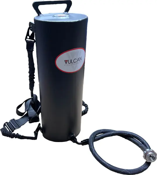 Vulcan Flamethrowers V9-E: 2 Gallon Backpack with Shoulder Strap