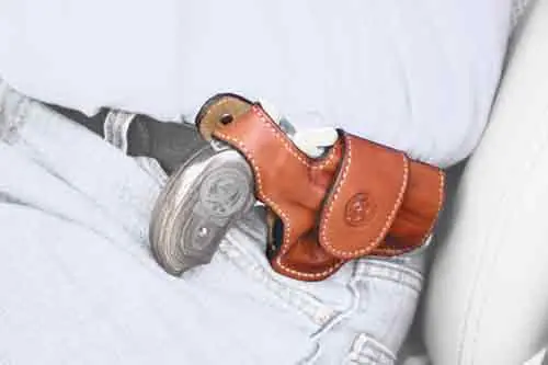 Leather Tanbond Arms Driving Holster RH by Thumbsnap