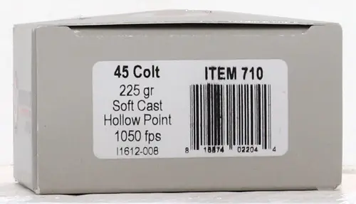 Underwood .45 LC 225gr Soft Cast HP Ammo - 20 Rounds per Box, 10 Boxes per Case