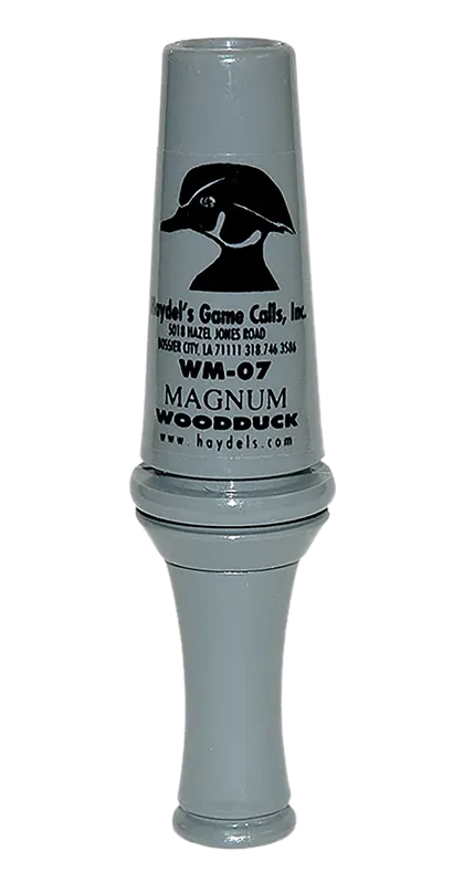 Haydel's WM07 Magnum Single Reed Wood Duck Call - Gray Acrylic