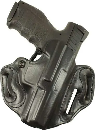 DeSantis Speed Scabbard Holster - RH OWB Leather Shield 9 EZ Black