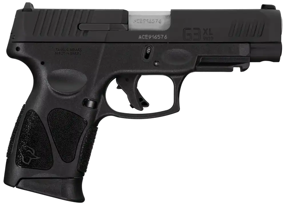 Taurus G3XL 9mm Compact Pistol, 10+1 Capacity, Stainless Steel Barrel, Black Polymer Frame