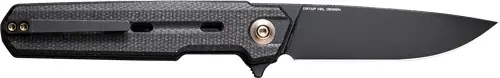 Black Navo 3.25" Stonewashed Canvas Micarta Knife