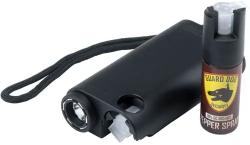 Olympian 3-in-1 Stun Gun, Flashlight, and Pepper Spray - Black