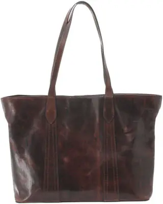 Brown Leather Open Tote Conceal Carry Purse by Cameleon Gaia