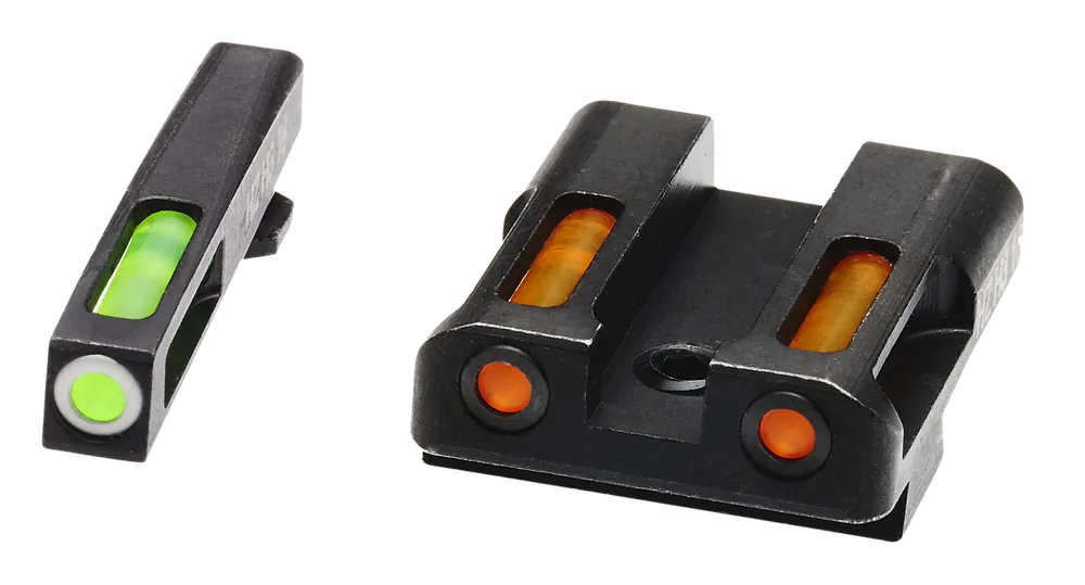HiViz GLN429 LiteWave H3 Glock Sight Set - Green Tritium Front, Orange Fiber Optic Rear
